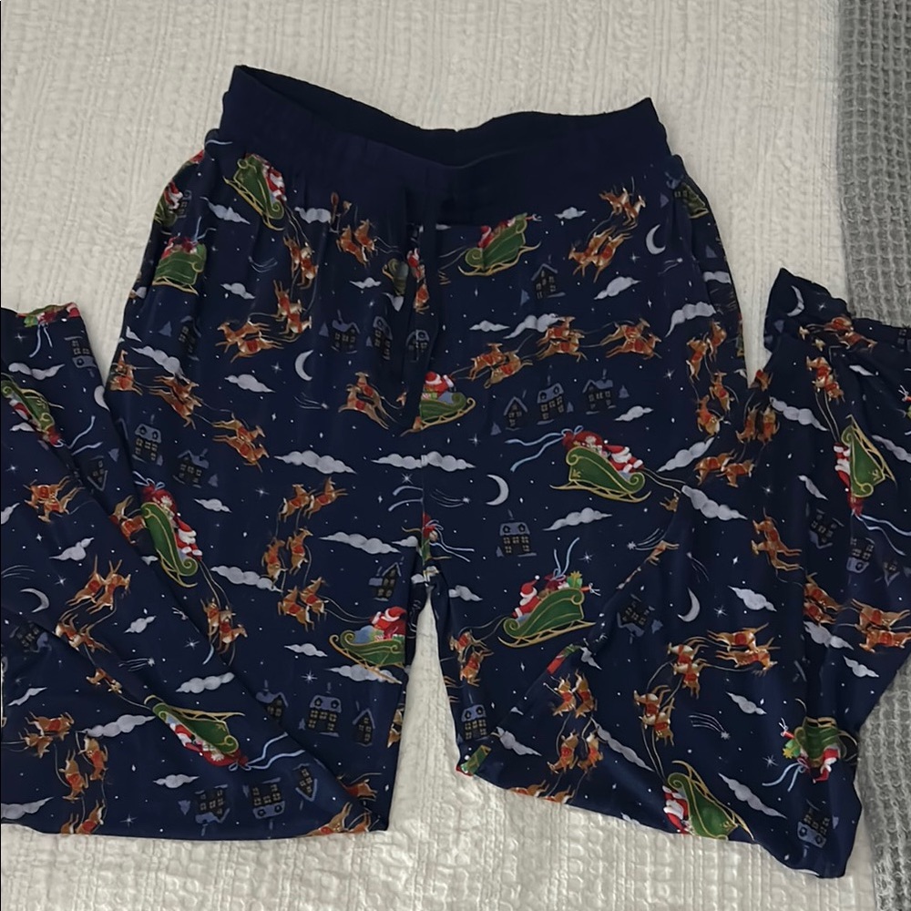 Festive Santa Sleigh Pajama Pants - Men’s Little Sleepies